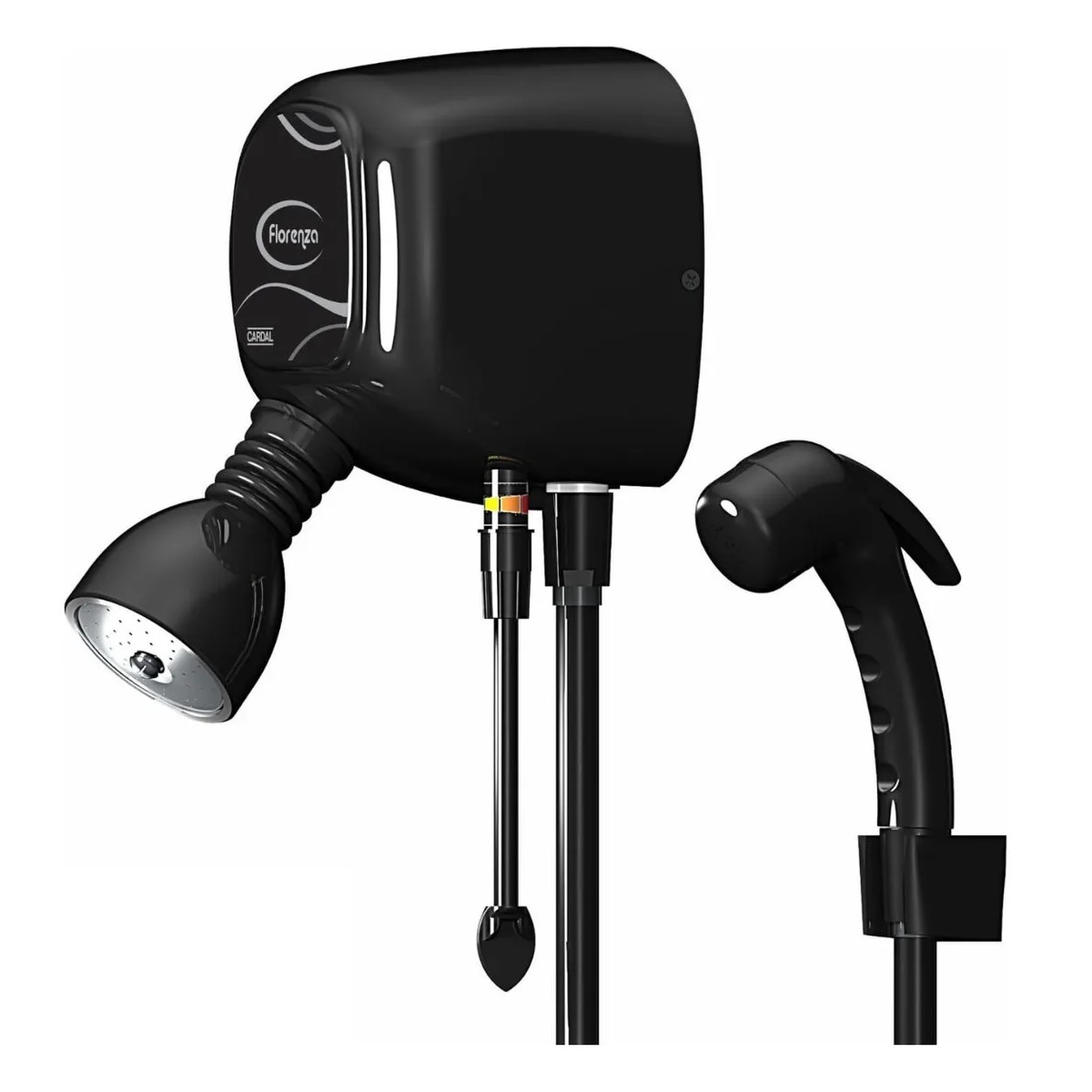 Chuveiro Elétrico Parede Cardal Florenza Preto 7800w 220v