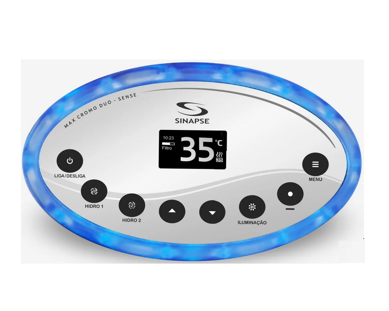 Painel De Comando Max Cromo Duo Serial C/ 1 Fios - Sinapse